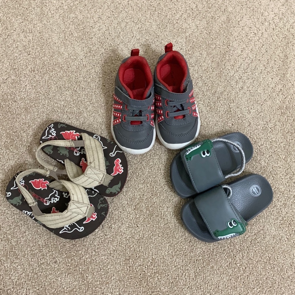 Bundle of toddler boy shoes